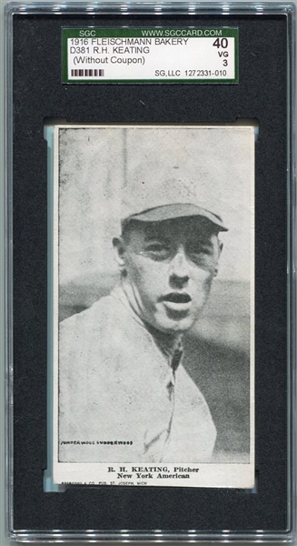D381 Fleischmann R. H. Keating New York American SGC 40