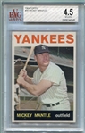 1964 Topps #50 Mickey Mantle BVG 4.5 Dead Centered