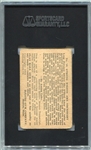 1933 DeLong Gum #10 Lefty O'Doul SGC 40