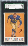 1959 Topps #116 Jerry Kramer Rookie Card SGC 84