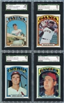 1972 Topps HOFer Lot of 4 Different All SGC Graded 84-88