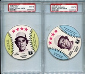 1976 Isaly's Sweet William Discs Jim Palmer & Brooks Robinson PSA 9's