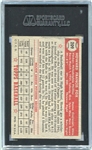 1952 Topps #209 Howie Fox Philadelphia Phillies SGC 80