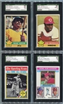 1976 Topps Baseball Lot of 8 SGC Graded 84 - 88 All HOFers