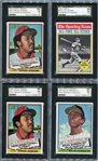 1976 Topps Baseball Lot of 8 SGC Graded 84 - 88 All HOFers
