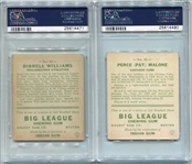 1933 Goudey Lot of Two PSA Graded #55 Malone & #82 Williams