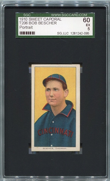 T206 Bob Bescher Portrait SGC 60