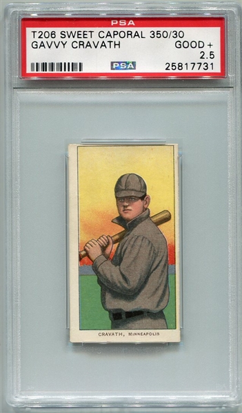 T206 Gavvy Cravath PSA 2.5