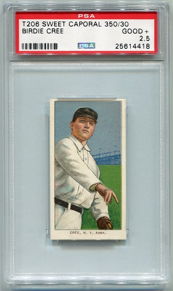 T206 Birdie Cree PSA 2.5