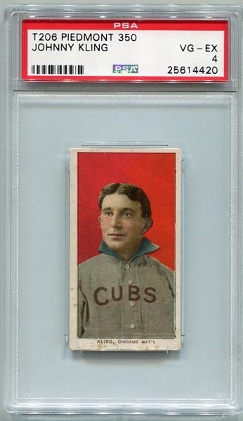 T206 Johnny Kling PSA 4