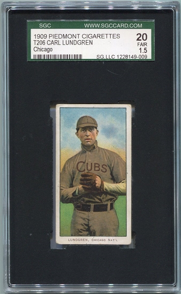 T206 Carl Lundgren Chicago SGC 20