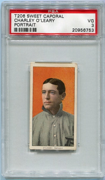 T206 Charley OLeary Portrait PSA 3 150 Subjects Factory 649 Overprint