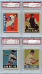 1948 Leaf Baseball Lot of 22 All PSA Graded w/SP and HOFer