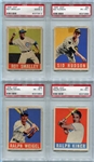 1948 Leaf Baseball Lot of 22 All PSA Graded w/SP and HOFer