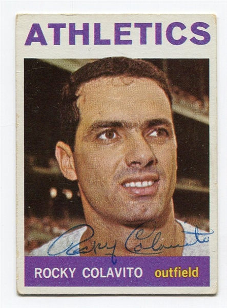 1964 Topps Rocky Colavito Autographed