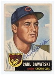 1953 Topps Carl Sawatski Signed Card