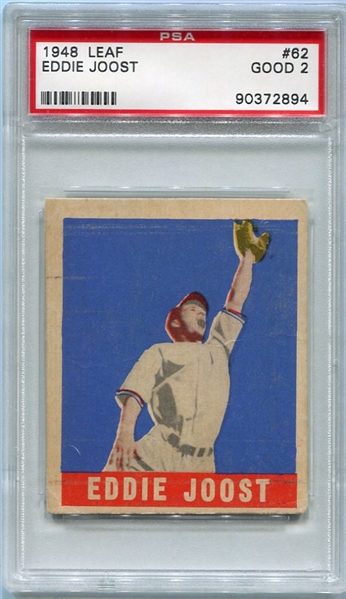 1948 Leaf #62 Eddie Joost SP PSA 2