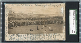 1903 Hugh Kirkcaldy Golfing On Braid Hills Postcard SGC 10