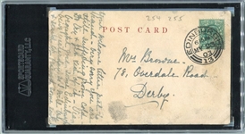 1903 Hugh Kirkcaldy Golfing On Braid Hills Postcard SGC 10