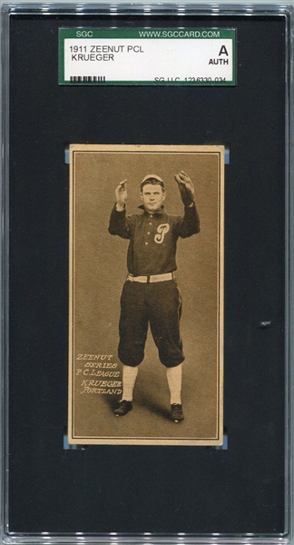 E136 1911 Zeenut Krueger Portland SGC AUTH