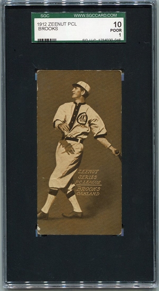 E136 1912 Zeenut Brooks Oakland SGC 10