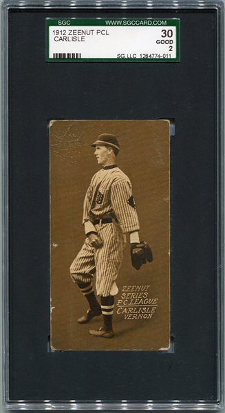 E136 1912 Zeenut Carlisle Vernon SGC 30
