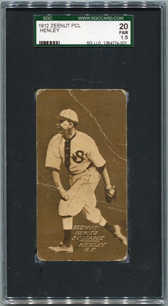 E136 1912 Zeenut Henley San Francisco SGC 20