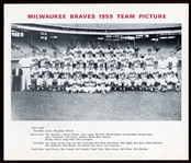 Lot of 6 1950/60's Milwaukee Braves Team Photos plus 1954 (Kodak Copy)