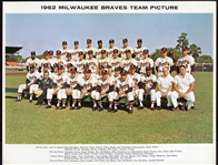 Lot of 6 1950/60's Milwaukee Braves Team Photos plus 1954 (Kodak Copy)