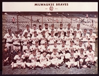 Lot of 6 1950/60's Milwaukee Braves Team Photos plus 1954 (Kodak Copy)
