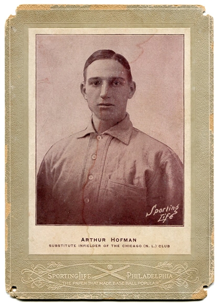 W600 Arthur Hofman Chicago Cubs w/Homemade Stats on Back
