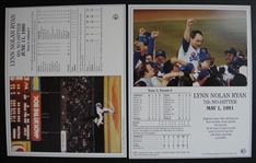 1993 TV Sports Mailbag Nolan Ryan Complete 7 Card Set Nrmt