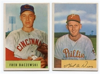 1954 Bowman Baseball #60 Baczewski & # 191 Drews Both NRMT+