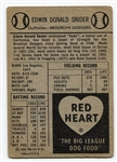 1954 Red Heart Dog Food Duke Snider VG