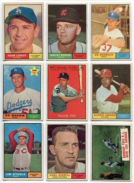 1961-1967 Topps Lot of 29 Mostly Different With Stars