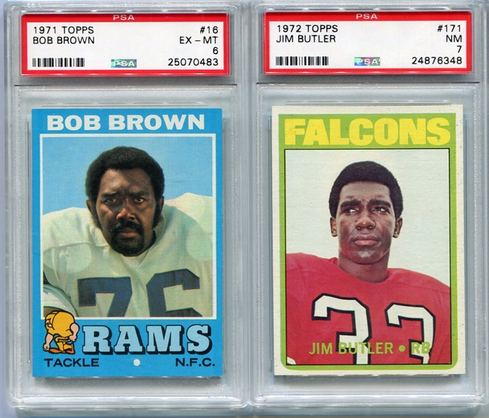1971 & 1972 Topps Football Lot of 2 PSA Graded