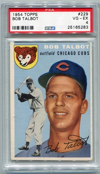 1954 Topps #229 Bob Talbot PSA 4