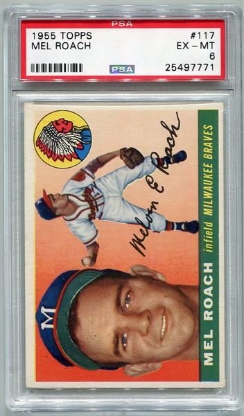 1955 Topps #117 Mel Roach PSA 6