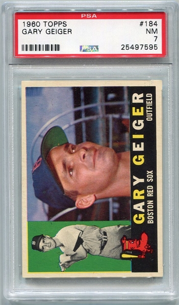 1960 Topps #184 Gary Geiger PSA 7