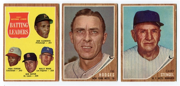 1962 Topps Lot of 3 HOFer Cards