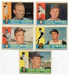 1960 Topps Lot of 5 High-Numbers VG/EX to EX