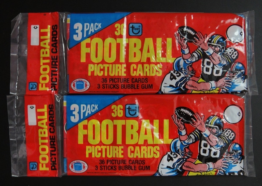 1980 Topps Football Supermarket Rack Packs Lot of 2