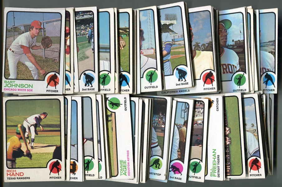 1973 Topps Baseball Partial Set of Approximately 450 Cards