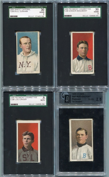 T206 Lot of 4 Different All Graded