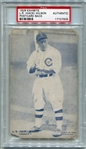 1928 Exhibits L. R. (Hack) Wilson Postcard Back PSA Authentic