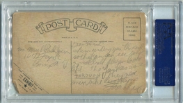 1928 Exhibits L. R. (Hack) Wilson Postcard Back PSA Authentic