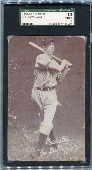 1939-46 Salutation Exhibits Joe DiMaggio SGC 10