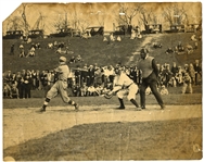 1925 Baseball Game Evening Sun Schoolboy Photograph