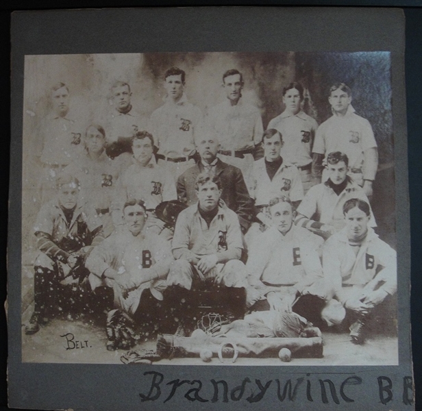 1904 Brandywine Baseball Club - Chester County Pennsylvania Champions Mammoth Plate Cabinet