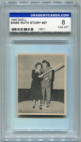 1948 Swell Babe Ruth Story #28 Babe Ruth And Claire Trevor 